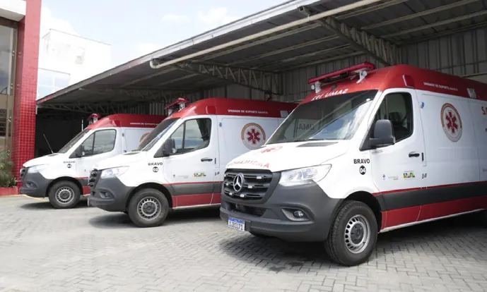 Ambulâncias do SAMU em Concórdia